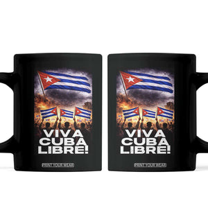 Viva Cuba Libre Coffee Mug Cuban Freedom Protest TS12 Black Print Your Wear