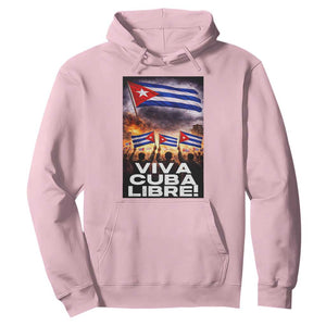 Viva Cuba Libre Hoodie Cuban Freedom Protest TS12 Light Pink Print Your Wear