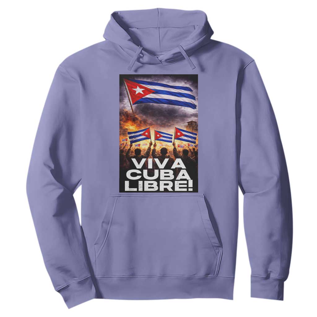 Viva Cuba Libre Hoodie Cuban Freedom Protest TS12 Violet Print Your Wear