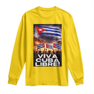 Viva Cuba Libre Long Sleeve Shirt Cuban Freedom Protest TS12 Daisy Print Your Wear