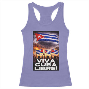 Viva Cuba Libre Racerback Tank Top Cuban Freedom Protest TS12 Violet Print Your Wear