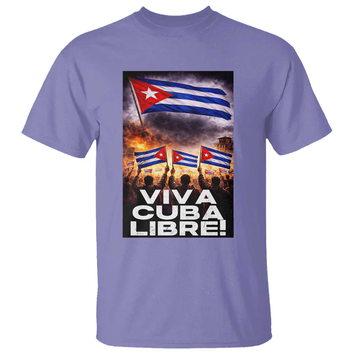 Viva Cuba Libre T Shirt Cuban Freedom Protest TS12 Violet Print Your Wear