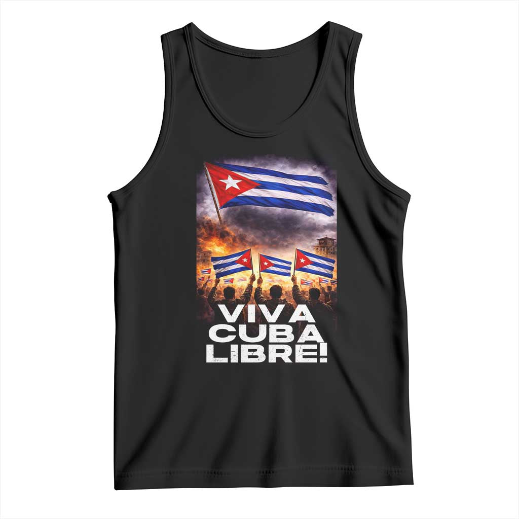 Viva Cuba Libre Tank Top Cuban Freedom Protest TS12 Black Print Your Wear