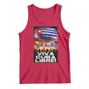 Viva Cuba Libre Tank Top Cuban Freedom Protest TS12 Red Print Your Wear