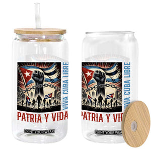 Cuban American Pride Glass Can Viva Cuba Libre Supporter TS12 Print Your Wear