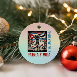 Cuban American Pride Ceramic Ornament Viva Cuba Libre Supporter TS12 1pc Pastel Print Your Wear