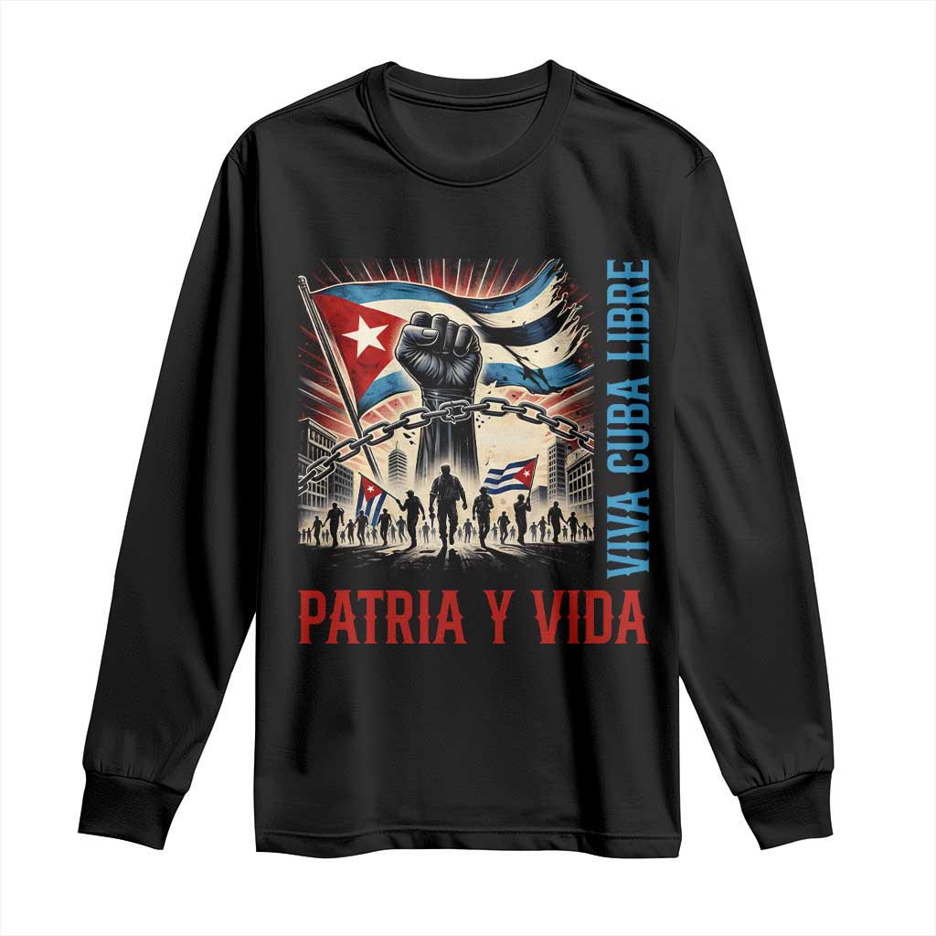Cuban American Pride Long Sleeve Shirt Viva Cuba Libre Supporter TS12 Black Print Your Wear