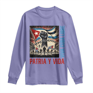 Cuban American Pride Long Sleeve Shirt Viva Cuba Libre Supporter TS12 Violet Print Your Wear