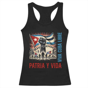 Cuban American Pride Racerback Tank Top Viva Cuba Libre Supporter TS12 Black Print Your Wear