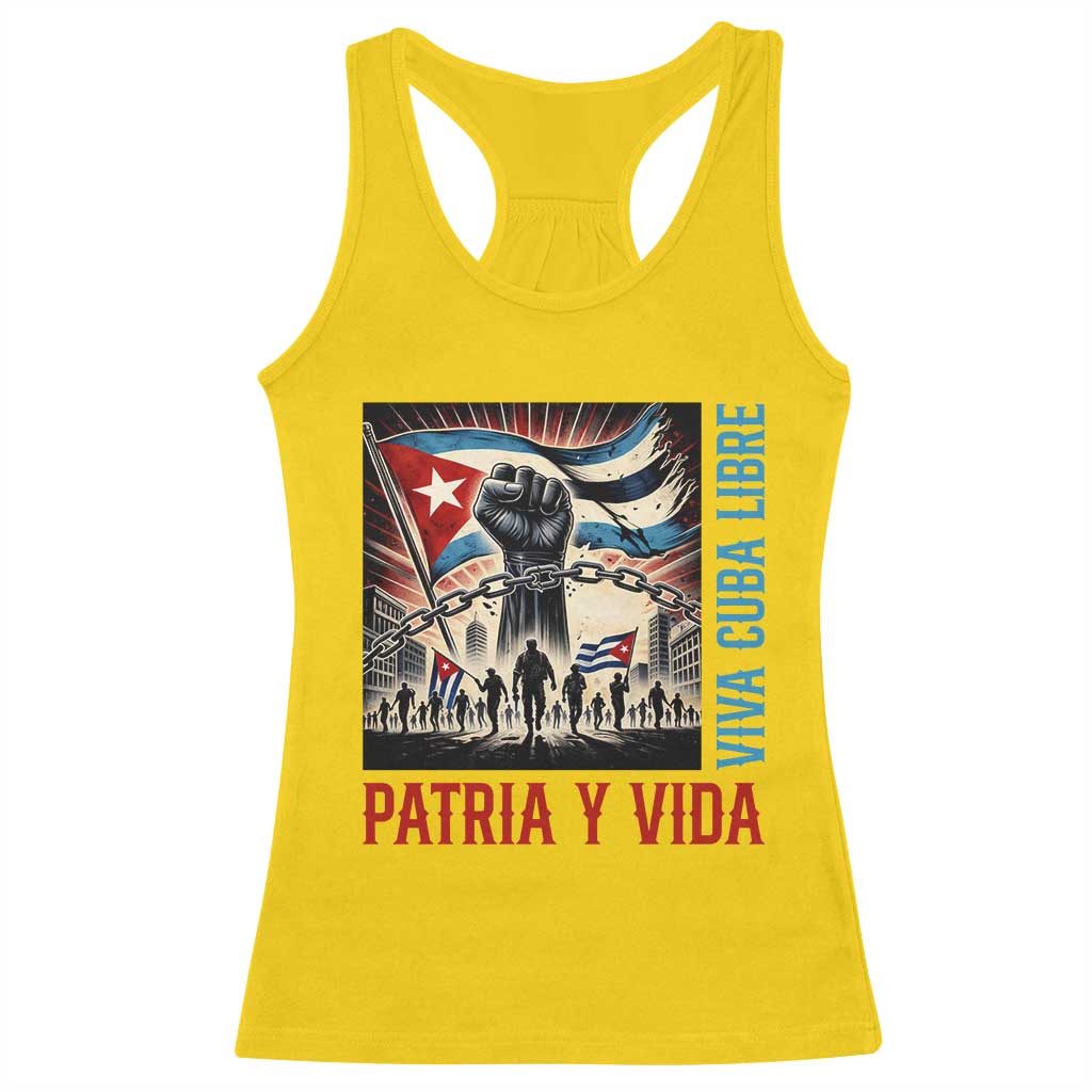Cuban American Pride Racerback Tank Top Viva Cuba Libre Supporter TS12 Daisy Print Your Wear