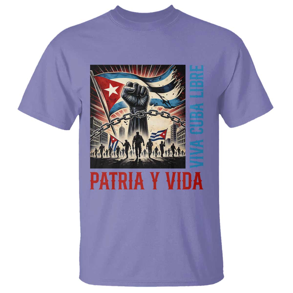 Cuban American Pride T Shirt Viva Cuba Libre Supporter TS12 Violet Print Your Wear