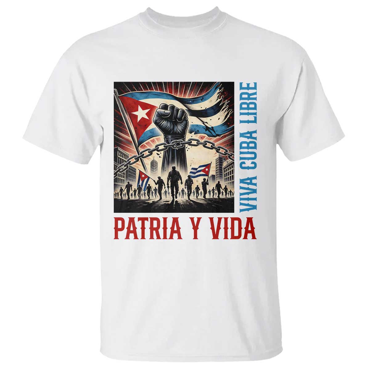 Cuban American Pride T Shirt Viva Cuba Libre Supporter TS12 White Print Your Wear