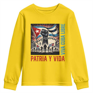 Cuban American Pride Youth Sweatshirt Viva Cuba Libre Supporter TS12 Daisy Print Your Wear