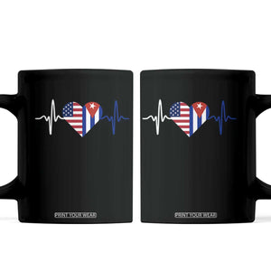 Heartbeat Cuba USA Coffee Mug Cuban American Pride TS12 Black Print Your Wear