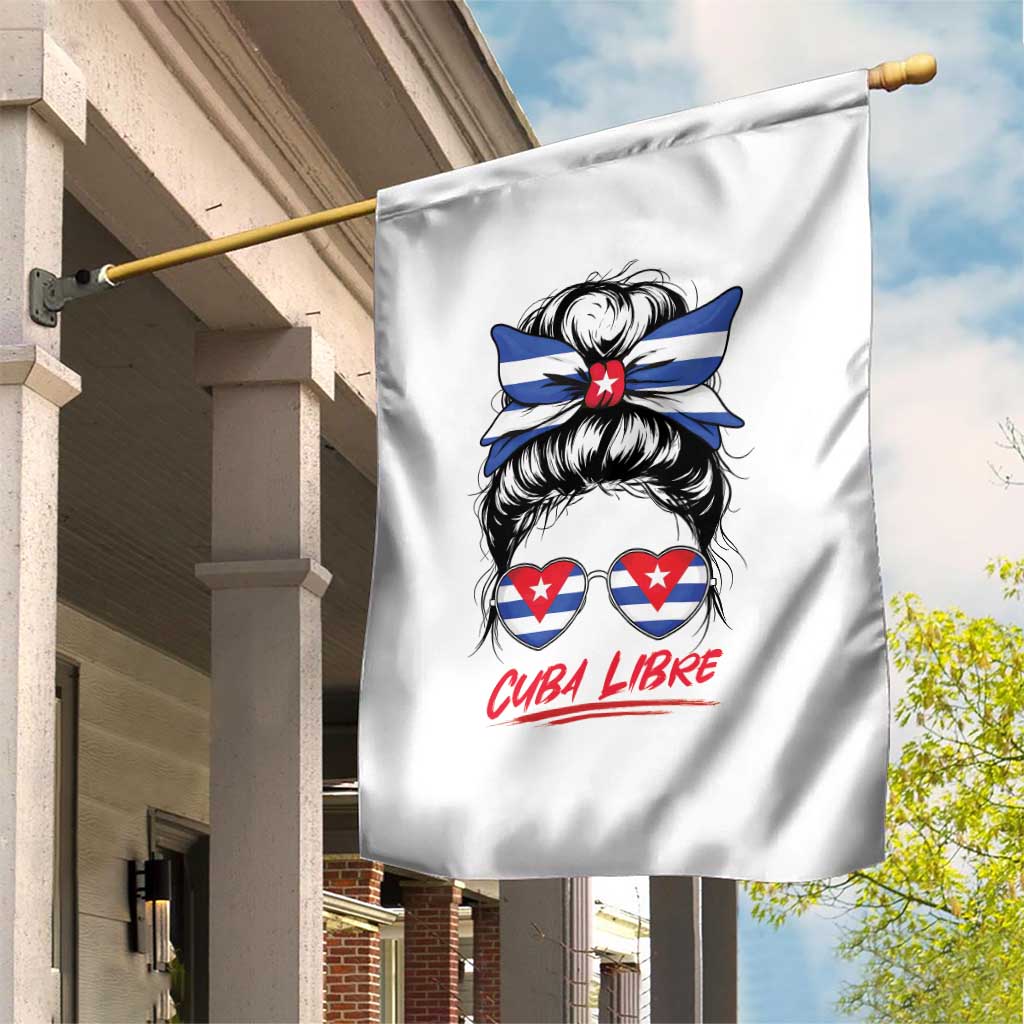 Cuba Libre Garden Flag Messy Bun Cuban Woman Sunglasses TS12 Print Your Wear