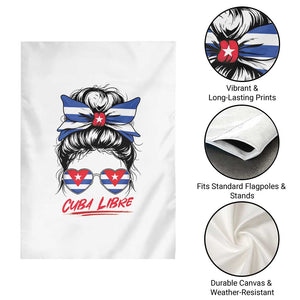 Cuba Libre Garden Flag Messy Bun Cuban Woman Sunglasses TS12 Print Your Wear