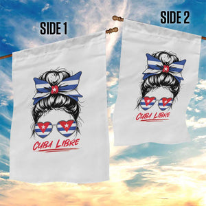 Cuba Libre Garden Flag Messy Bun Cuban Woman Sunglasses TS12 Print Your Wear