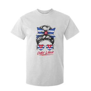 Cuba Libre T Shirt For Kid Messy Bun Cuban Woman Sunglasses TS12 White Print Your Wear