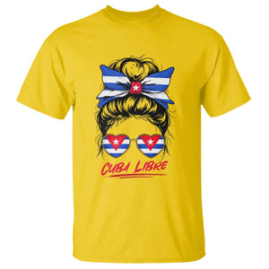 Cuba Libre T Shirt Messy Bun Cuban Woman Sunglasses TS12 Daisy Print Your Wear