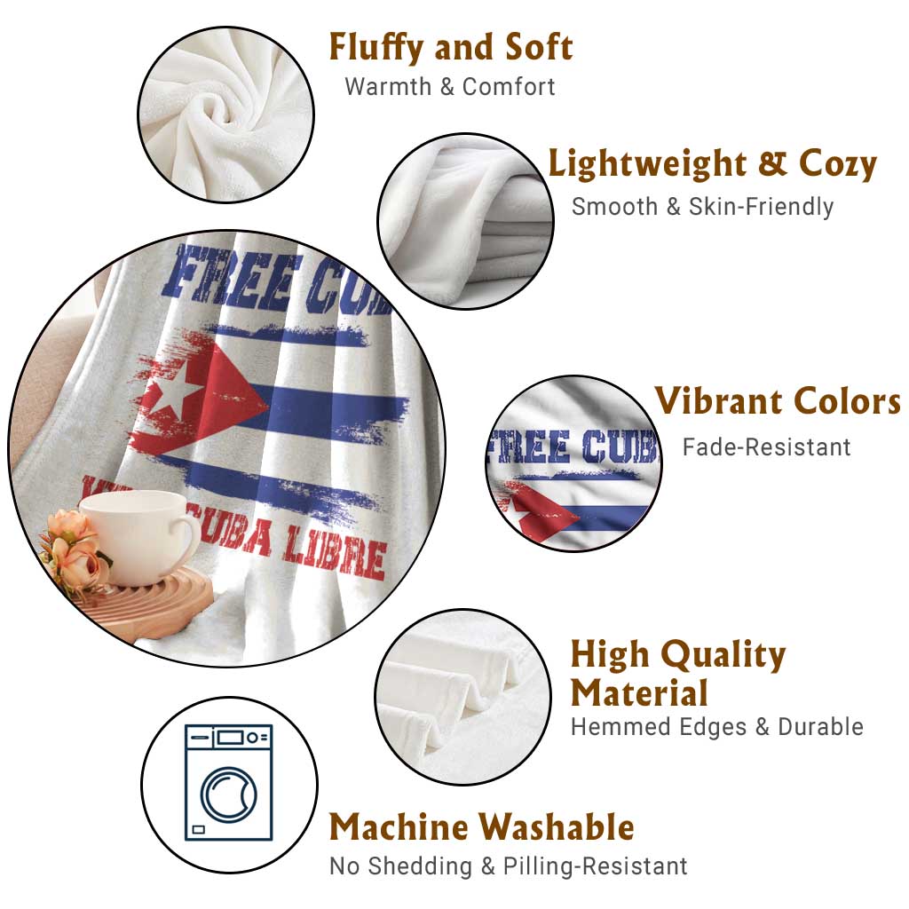 Cuban American Pride Throw Blanket Freedom For Cuba TS12 Print Your Wear