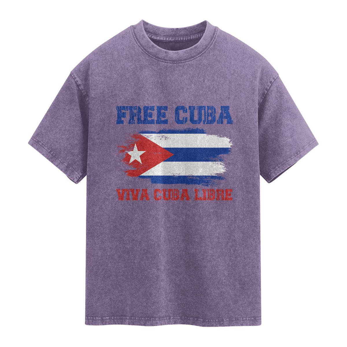 Cuban American Pride Washed Cotton T-Shirt Freedom For Cuba