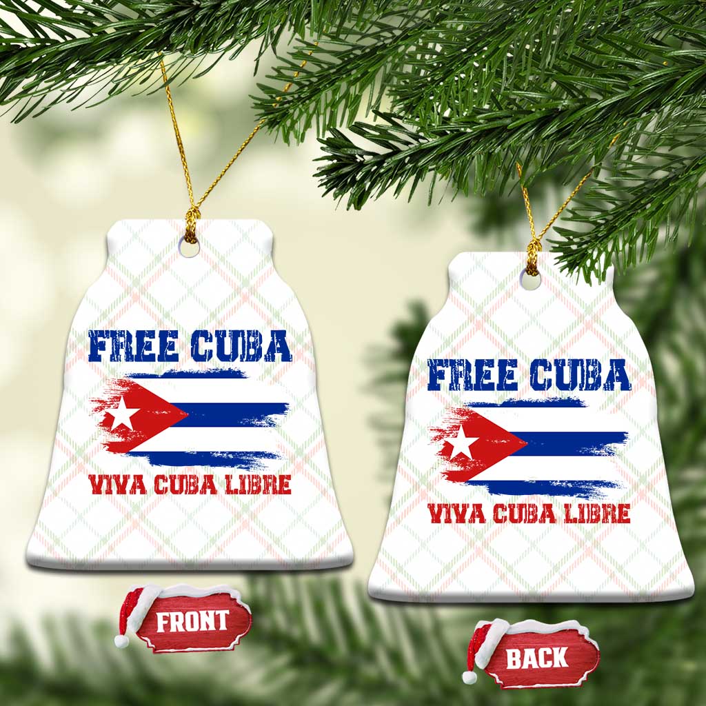 Cuban American Pride Ceramic Ornament Freedom For Cuba TS12 Print Your Wear