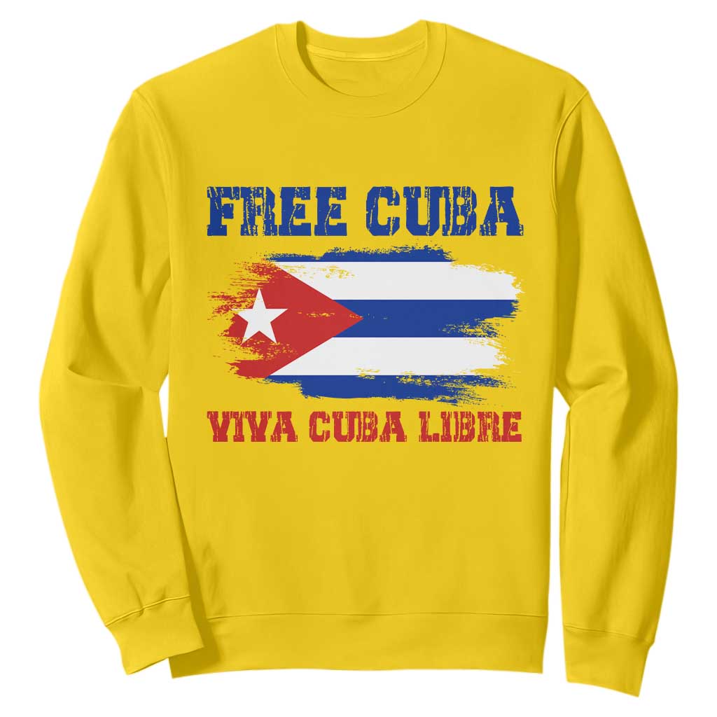 Cuban American Pride Sweatshirt Freedom For Cuba TS12 Daisy Print Your Wear