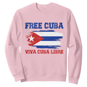 Cuban American Pride Sweatshirt Freedom For Cuba TS12 Light Pink Print Your Wear