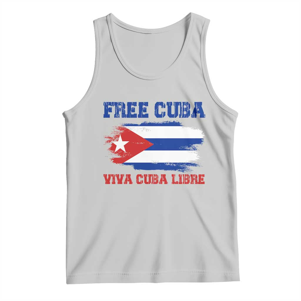 Cuban American Pride Tank Top Freedom For Cuba TS12 Ash Print Your Wear