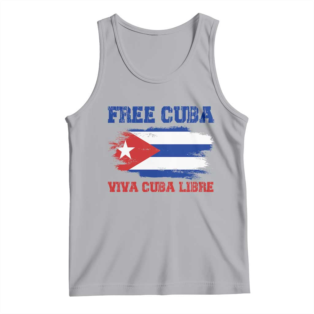 Cuban American Pride Tank Top Freedom For Cuba TS12 Athletic Heather Print Your Wear