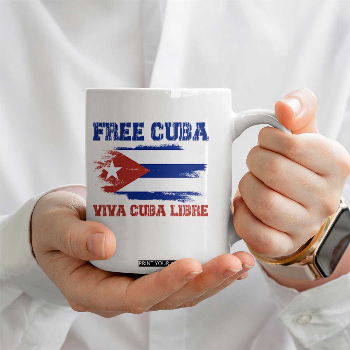 Cuban American Pride Coffee Mug Freedom For Cuba TS12 Print Your Wear