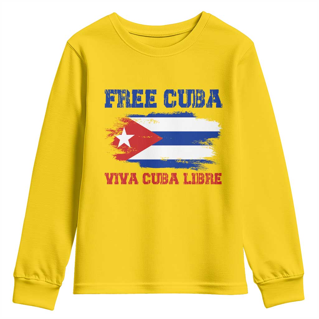 Cuban American Pride Youth Sweatshirt Freedom For Cuba TS12 Daisy Print Your Wear