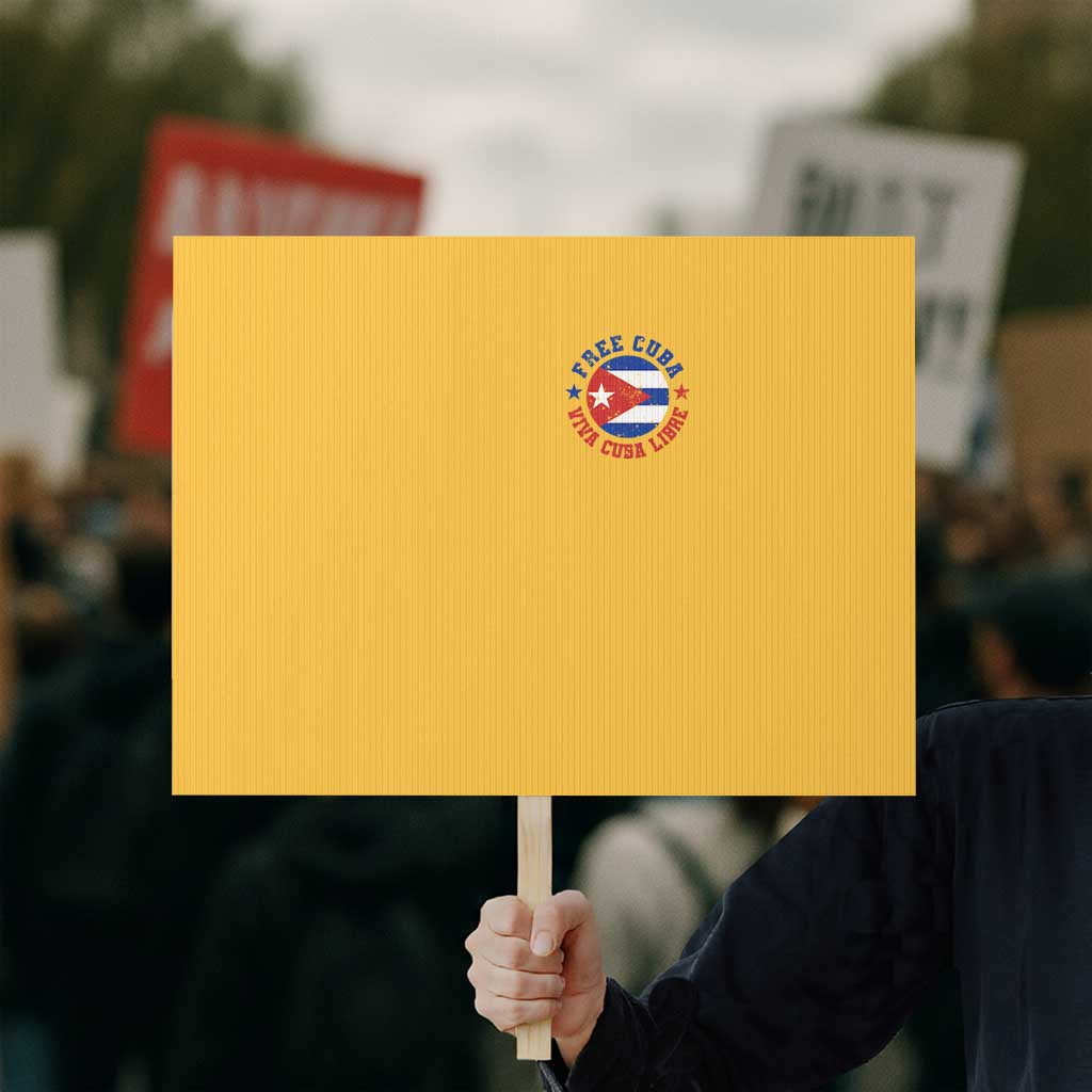 Free Cuba Viva Cuba Libre Protest Sign SOS Cuba Energy Crisis TS12 Horizontal 18