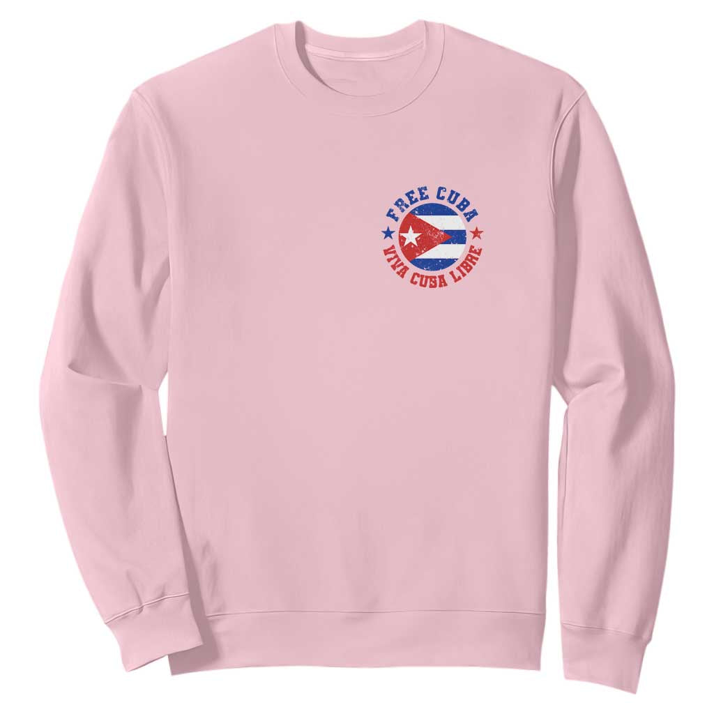 Free Cuba Viva Cuba Libre Sweatshirt SOS Cuba Energy Crisis TS12 Light Pink Print Your Wear