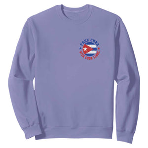 Free Cuba Viva Cuba Libre Sweatshirt SOS Cuba Energy Crisis TS12 Violet Print Your Wear