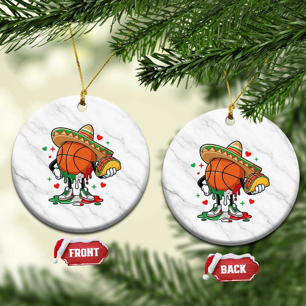 Funny Cinco De Mayo Basketball Ceramic Ornament Mexican Fiesta Party TS12 1pc White Marble Print Your Wear