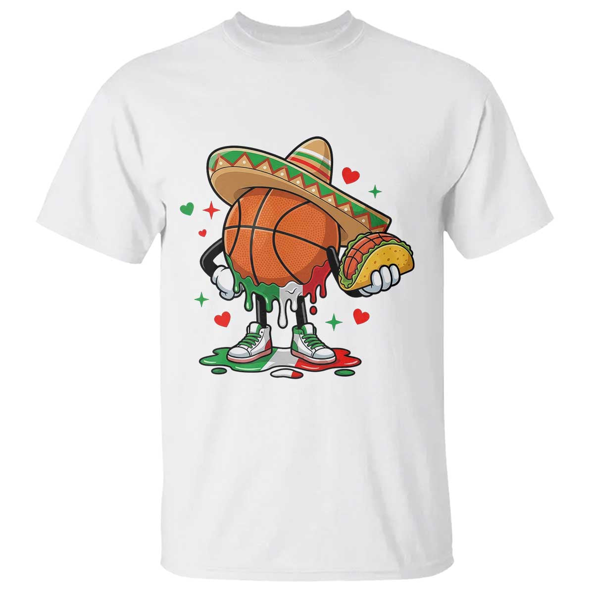 Funny Cinco De Mayo Basketball T Shirt Mexican Fiesta Party TS12 White Print Your Wear