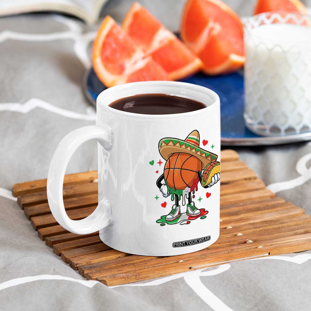 Funny Cinco De Mayo Basketball Coffee Mug Mexican Fiesta Party TS12 Print Your Wear