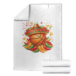 Funny Cinco De Mayo Basketball Throw Blanket Mexican Fiesta Hoops Party TS12 White Print Your Wear