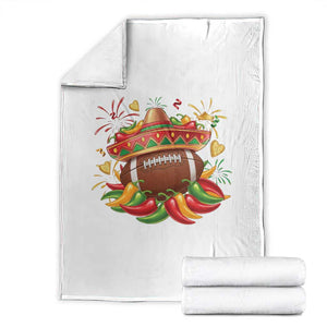 Funny Cinco De Mayo Football Throw Blanket Mexican Fiesta Party TS12 White Print Your Wear