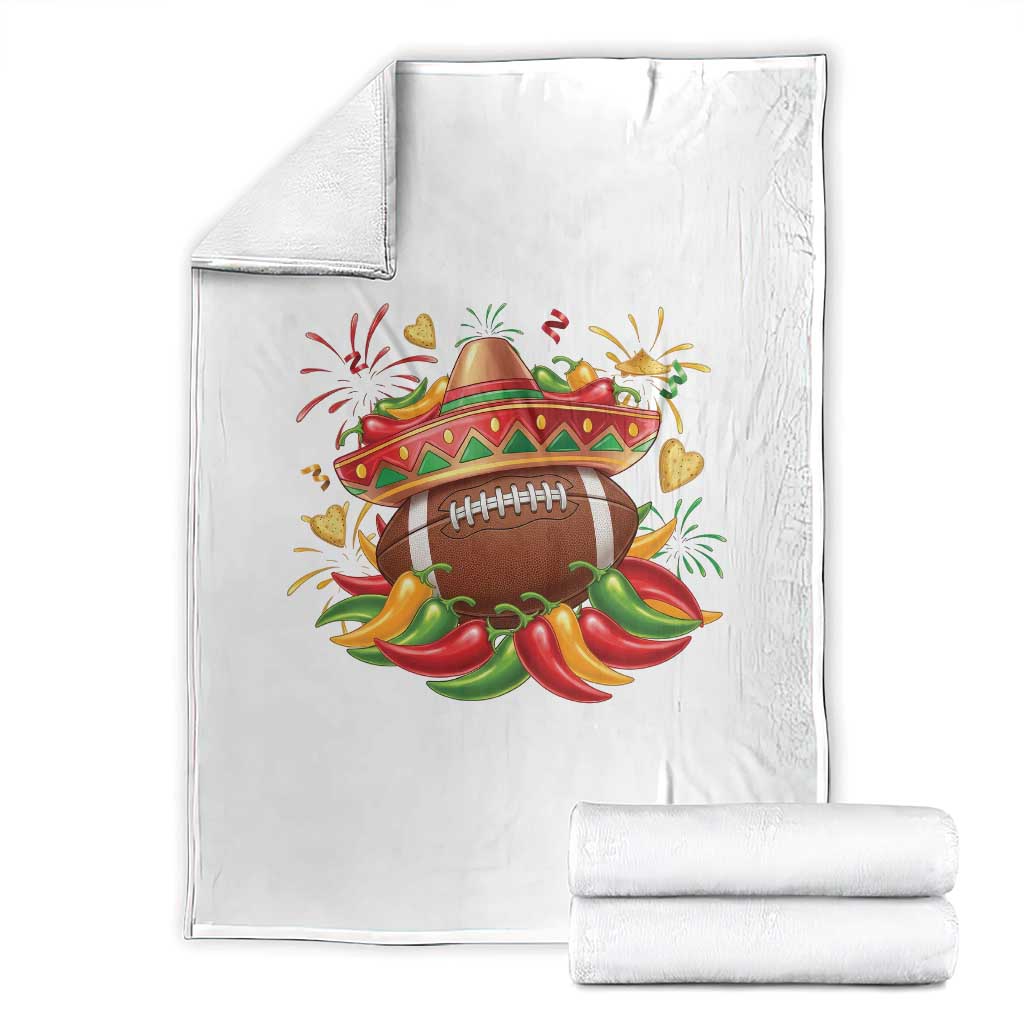 Funny Cinco De Mayo Football Throw Blanket Mexican Fiesta Party TS12 White Print Your Wear