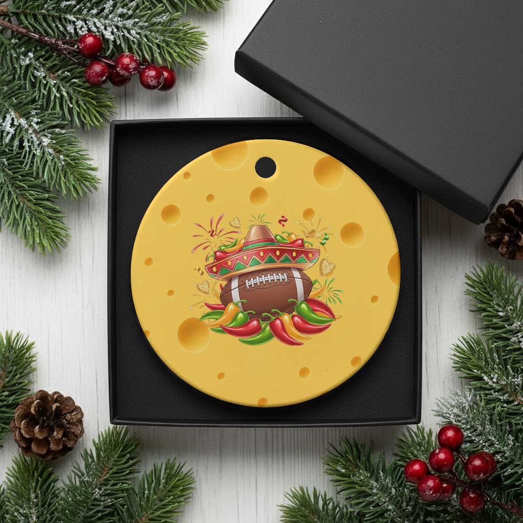 Funny Cinco De Mayo Football Ceramic Ornament Mexican Fiesta Party TS12 1pc Yellow Cheese Print Your Wear