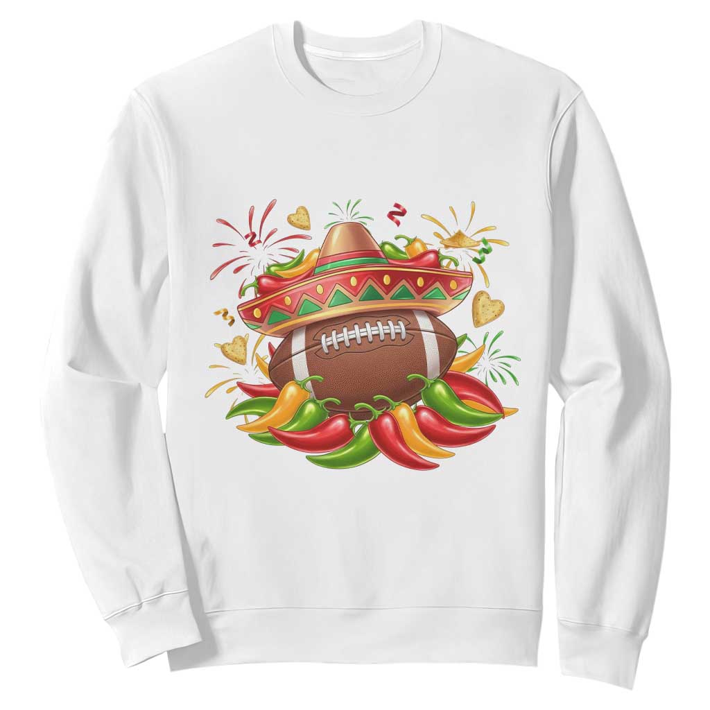 Funny Cinco De Mayo Football Sweatshirt Mexican Fiesta Party TS12 White Print Your Wear