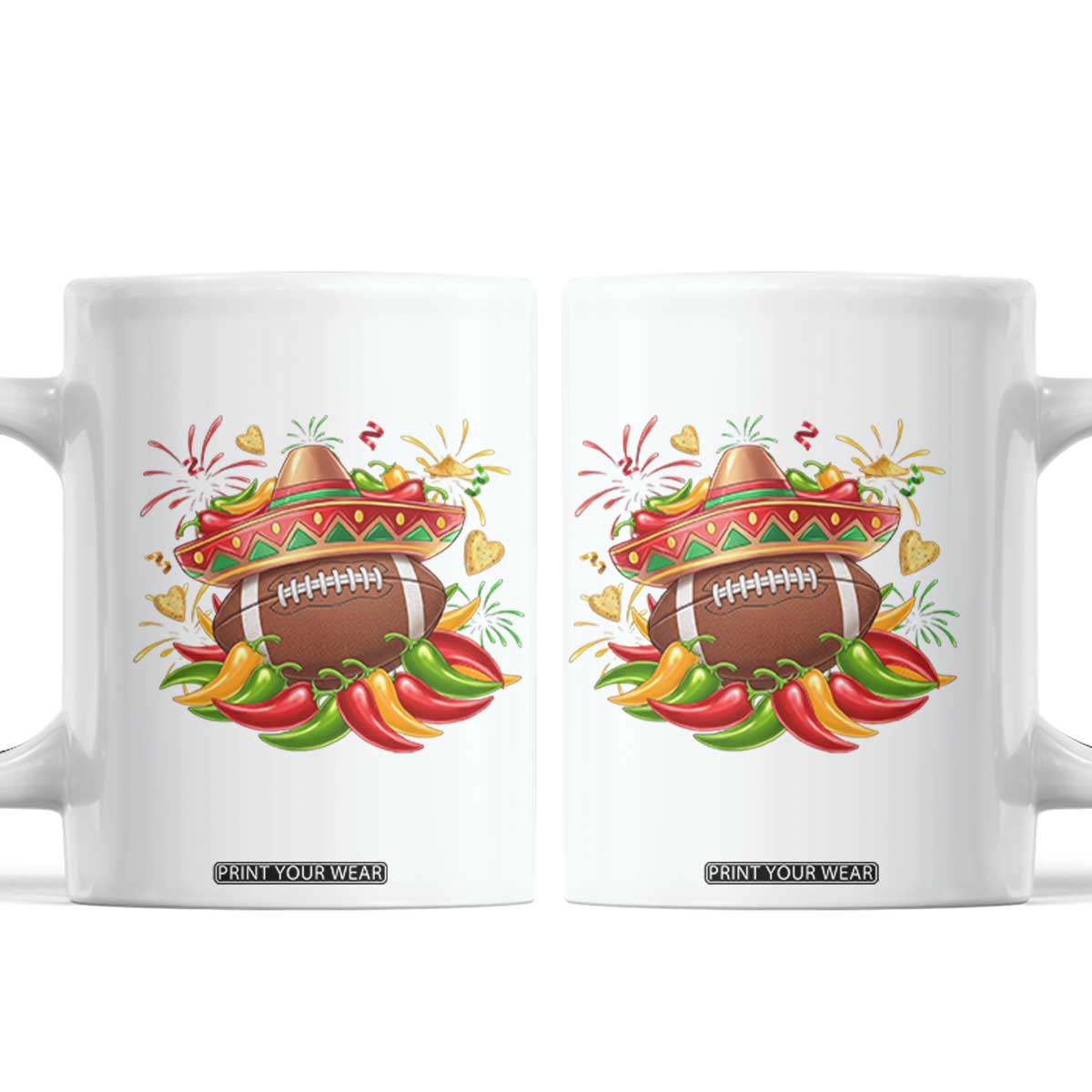 Funny Cinco De Mayo Football Coffee Mug Mexican Fiesta Party TS12 White Print Your Wear