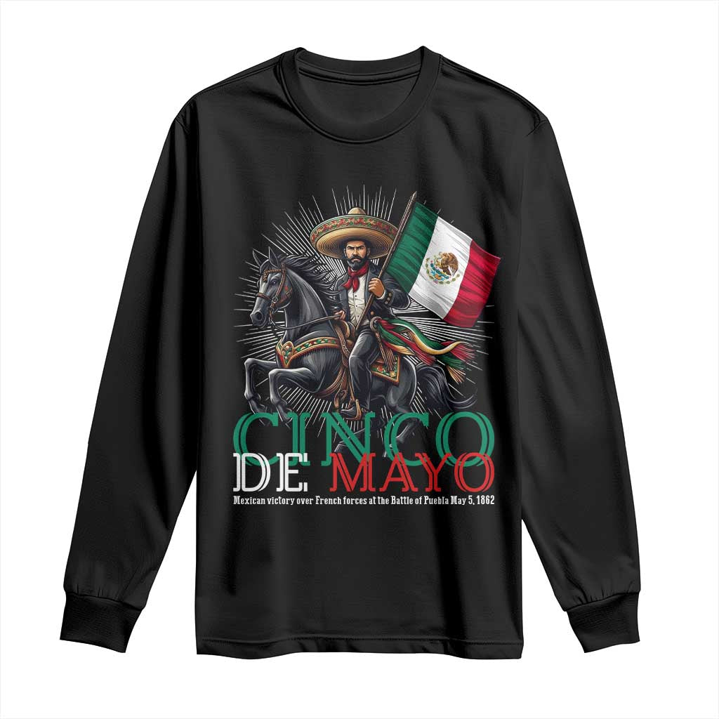 Cinco De Mayo Battle Of Puebla Long Sleeve Shirt Historical Mexican Heritage TS12 Black Print Your Wear
