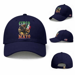 Cinco De Mayo Battle Of Puebla Baseball Cap Mexican Victory Heritage Pride TS12 Baseball Cap Universal Fit Dark Blue Print Your Wear