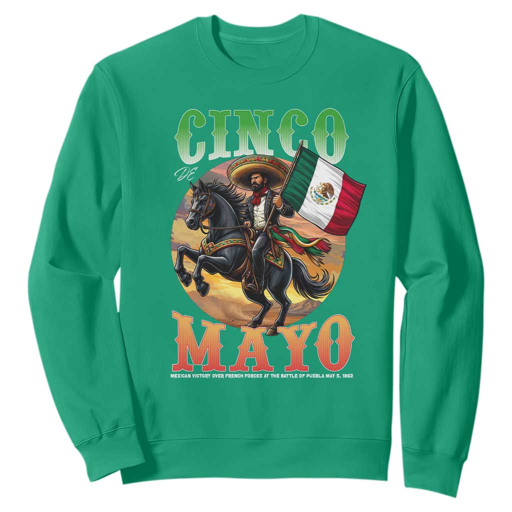 Cinco De Mayo Battle Of Puebla Sweatshirt Mexican Victory Heritage Pride TS12 Irish Green Print Your Wear