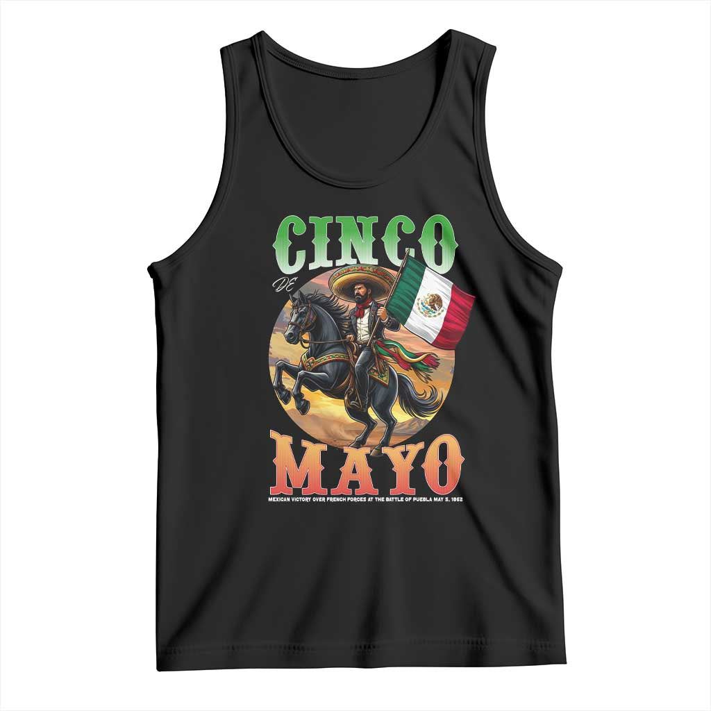 Cinco De Mayo Battle Of Puebla Tank Top Mexican Victory Heritage Pride TS12 Black Print Your Wear