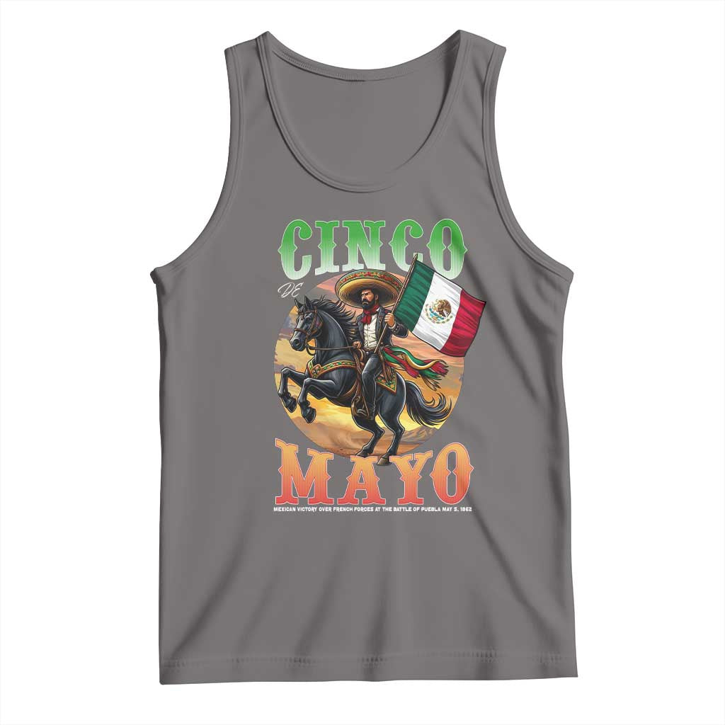 Cinco De Mayo Battle Of Puebla Tank Top Mexican Victory Heritage Pride TS12 Deep Heather Print Your Wear
