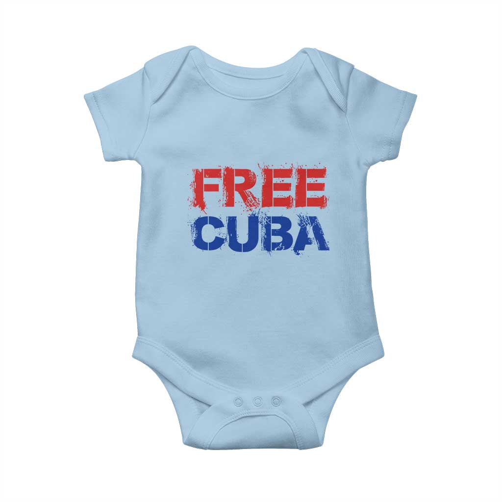 Free Cuba Baby Onesie Stand With Cuban People Gift TS12 Light Blue Print Your Wear